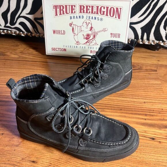 True Religion Mens Chukka Leather Ankle Boot‎ Shoe Sz 11.5 With Box